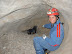 The squeeze in Cleft Cave