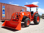 Kubota 45hp 4WD tractor with front-end loader ready for shipment