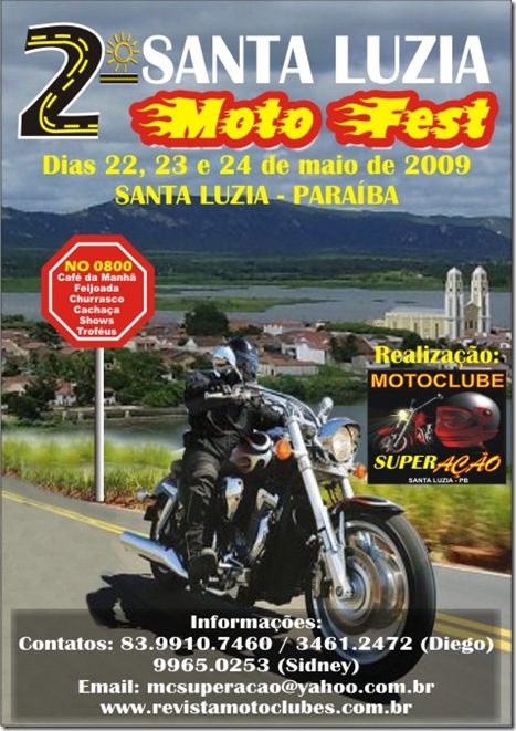 PANFLETO SANTA LUZIA MOTO FEST 2009