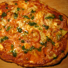 Basil Pineapple Pancetta Pie