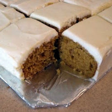 Pumpkin Cake Bars With Cream Cheese Frosting!