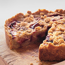 Raspberry-Plum Crumb Tart