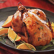 Roast Cornish Game Hens with Orange-Teriyaki Sauce