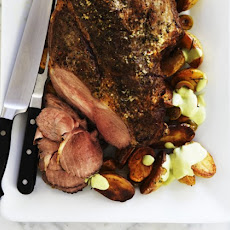 Roasted Lamb With Tomatillo Salsa Recipe