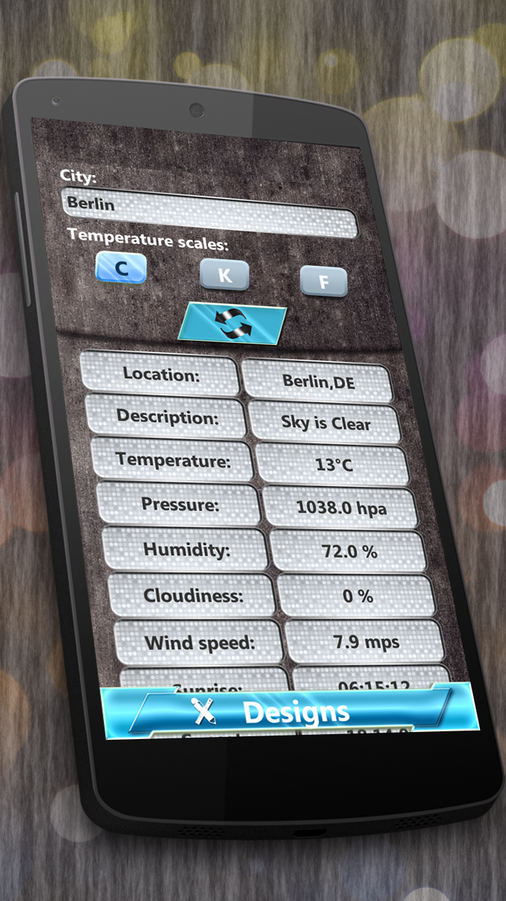 Android application Beer Weather Clock Widget screenshort