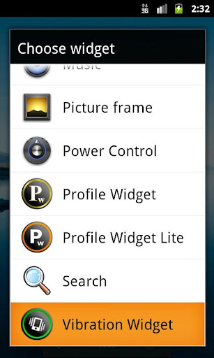 Vibration Widget