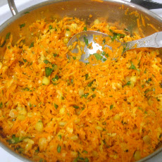 Carrot Salad With Coconut, Cilantro And Lentils