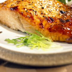 Salmon with Mustard and Brown Sugar Glaze
