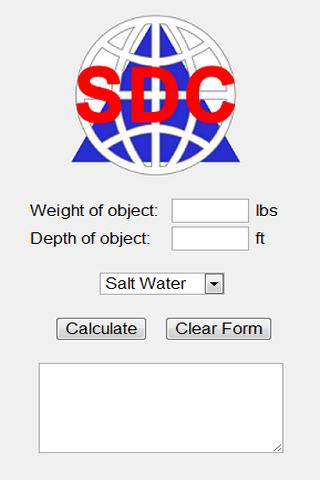 Scuba Lift Bag Calculator