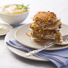 Potato-Parsnip Latkes with Savory Applesauce