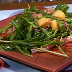 Cantaloupe, Prosciutto and Arugula Salad with Champagne Vinaigrette