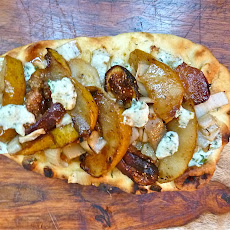 Grilled Pear, Fig and Endive Flatbread with Blue Cheese