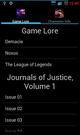 League Lore