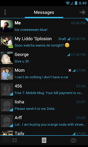 Go SMS Theme Holo Ice Cream