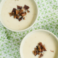 Smoked Corn Chowder with Crispy Duck Skin
