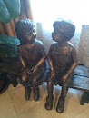Bronze Children on a Bench