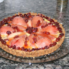 Cranberry Pear Tart With Gingerbread Crust