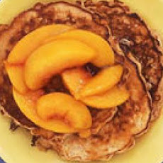 Oatmeal Pancakes with Peach Compote