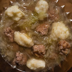 Choucroute Soup with Knoedels