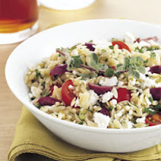 Orzo, Feta, and Tomato Salad with Marjoram Vinaigrette