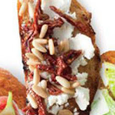 Goat Cheese with Sundried Tomatoes Bruschetta