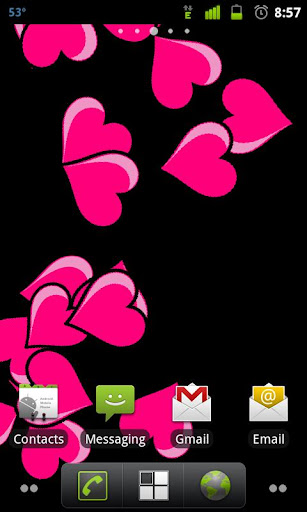 【免費個人化App】Pink Hearts Live Wallpaper-APP點子