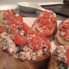 Late Night Feta Smash with Cherry Tomatoes