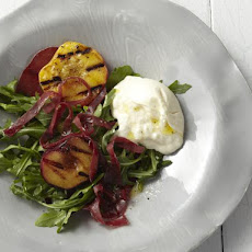 Grilled Stonefruit, Arugula, and Bresaola Salad