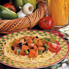 Snappy Eggplant Spaghetti