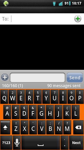 Black Orange Keyboard Skin