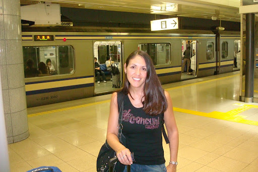 Alicia at the Narita Train Station