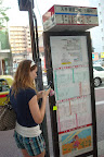 Ashley figuring out which bus we should take