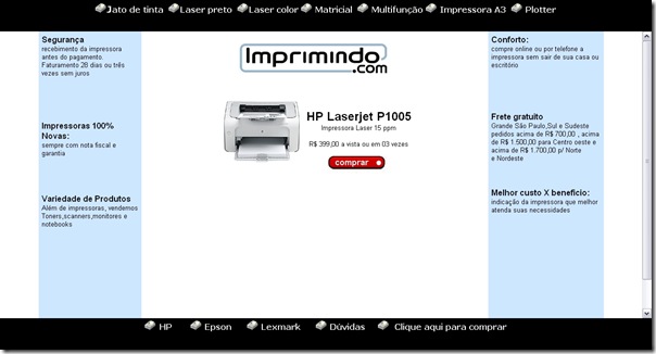 [Imagem] Imprimindo.com: dois frames pretos para navegação.