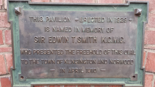 Edwin Smith Pavilion Plaque