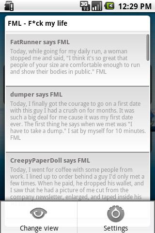 FML F*ck my life + widget