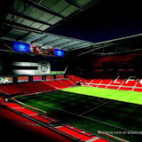 This is an interior view of LFC's new stadium - this is the north and east sides. This is an interior view of LFC's new stadium - this is the north and east sides.