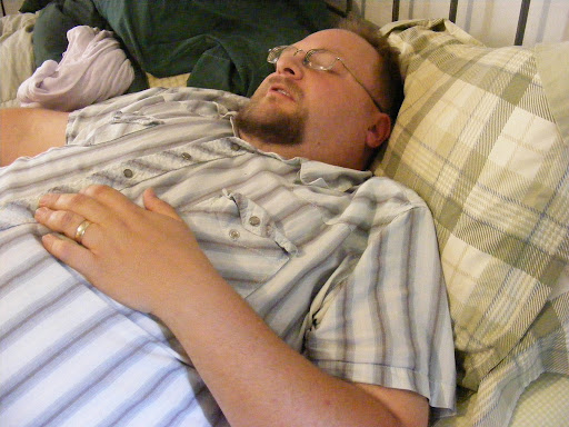 Bob taking a nap.