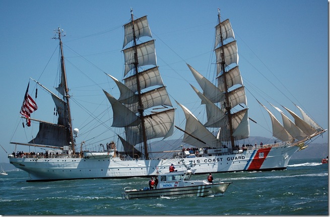 USCG Barque Eagle and USCG Auxiliary Vessel Silver Charm