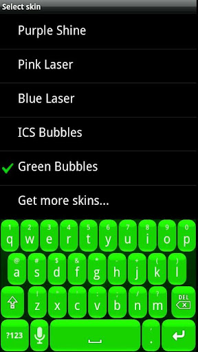 Green Bubble HD Keyboard Skin