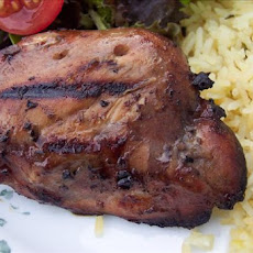 Barbecued Chicken Thighs Au Vin