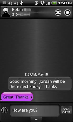 GO SMS THEME PURPLE i5