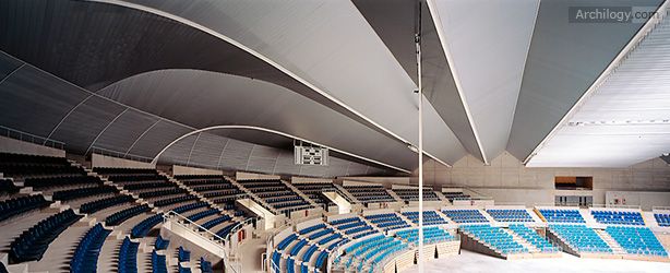 Interieur van het Palacio de Deportes de Santander