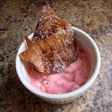 Baked Wonton Chips With Yogurt Dip