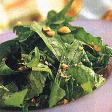 Dandelion Salad with Warm Hazelnut Vinaigrette