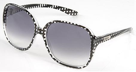 gafas de sol de cuadros negro y blancos