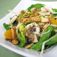 Sugar Toasted Almond Spinach Salad