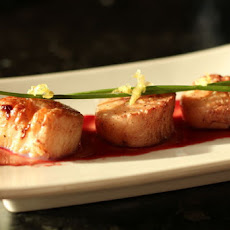 Pomegranate Infused Scallops w/ Citrus Pomegranate Sauce