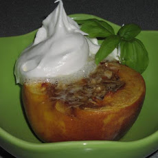 Baked Peaches Stuffed With Almonds