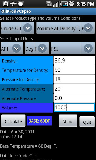 Petroleum Volume Correction Pr