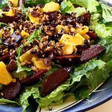 Beet, Orange, Olive and Walnut Salad